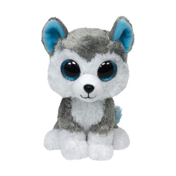 TY BEANIE BOOS - SLUSH GREY HUSKY DOG PLUSH TOY (13cm) (1607-36006)