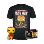 Funko Pop! Tees (Adult): Marvel - Holiday Iron Man (Glows in the Dark) Vinyl Figure & T-Shirt (XL)