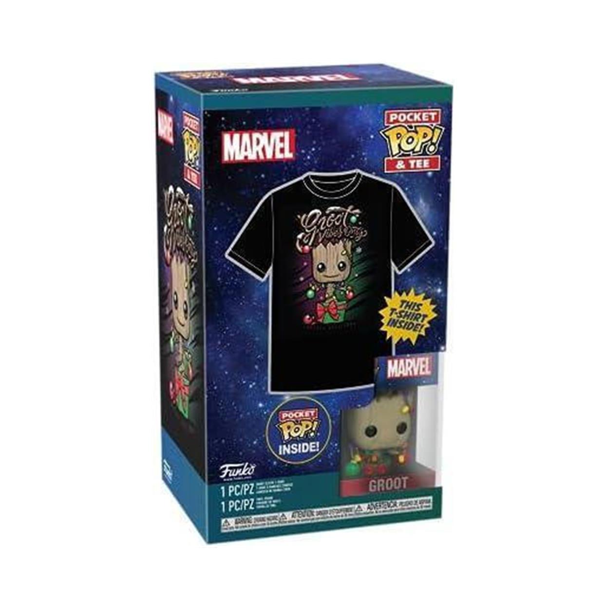 120820266a7cf86dc7ae1.jpeg Funko Pocket Pop! & Tee (Child): Guardians of the Galaxy - Holiday Groot Vinyl Figure & T-Shirt (S)