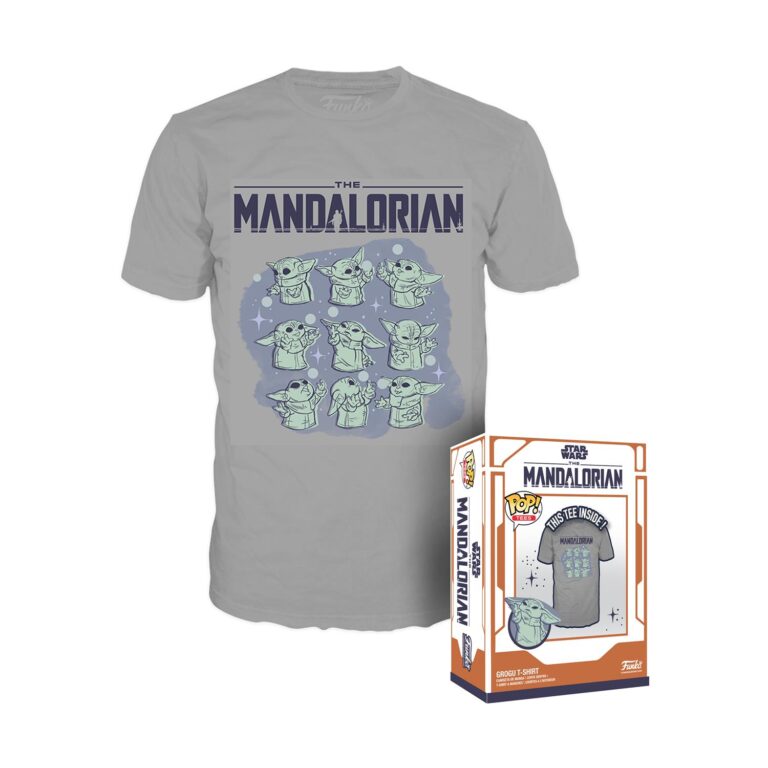 Funko Boxed Pop! Tees: Star Wars: The Mandalorian - Grogu On Ship T-Shirt (S)