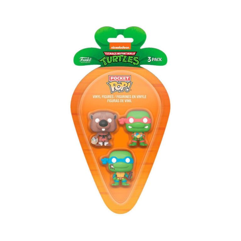 Funko 3-Pack Carrot Pocket Pop!: Teenage Mutant Ninja Turtles - Leonardo/Raphael/Splinter Vinyl Figures