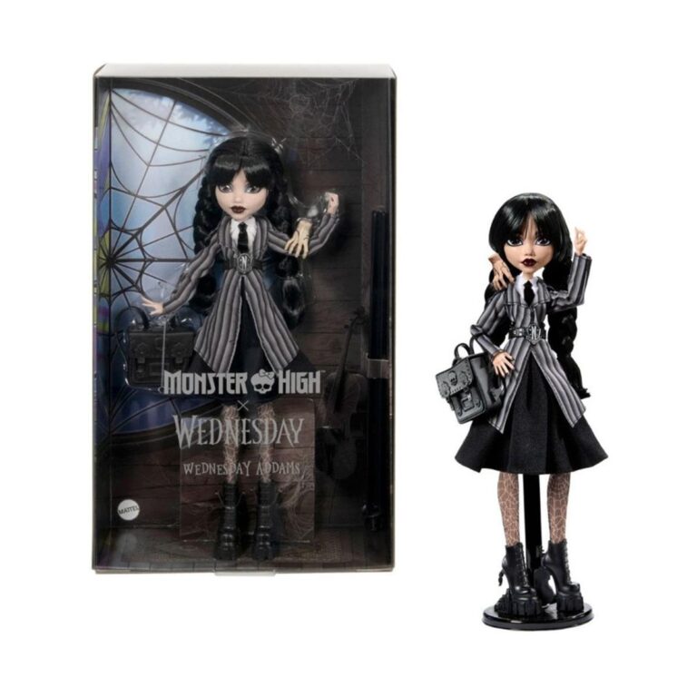 Mattel: Monster High X Wednesday - Wednesday Addams (School Outfit) Doll (HXJ04)