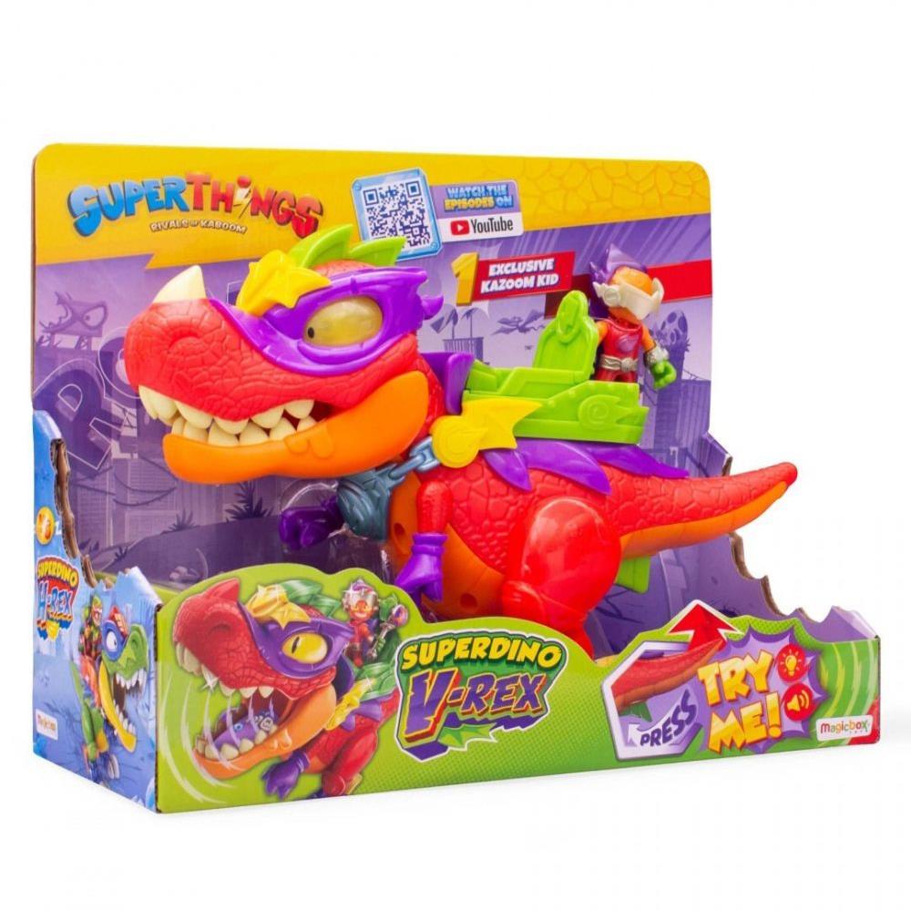 AS Superthings: Rivals of Kaboom - SuperDino V-Rex Dinosaur with Kazoom Kid (1013-62117)