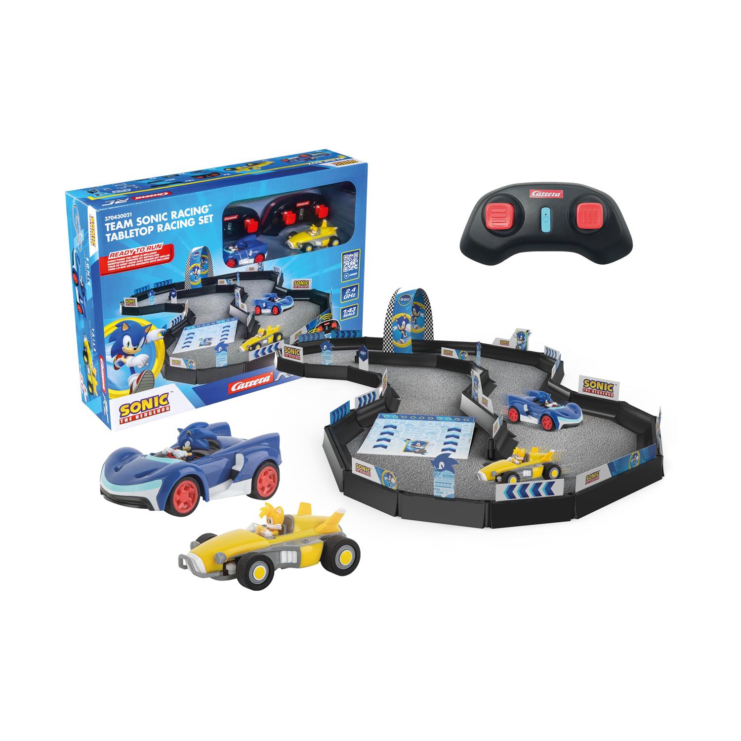 Carrera R/C Car: Team Sonic Racing Mini RC - 1:43 Tabletop Racing Set (370430021)