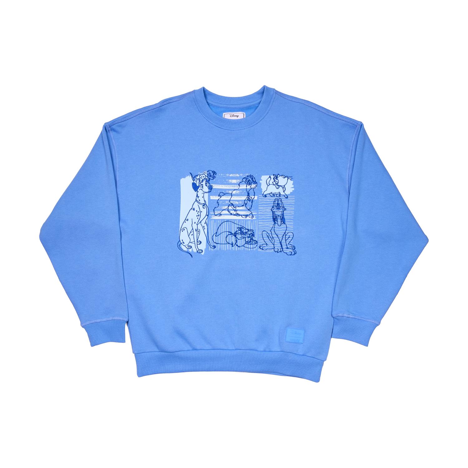 Loungefly Disney: Dogs & Cats Oversized Crewneck Sweatshirt (S)(WDSWC0001S)