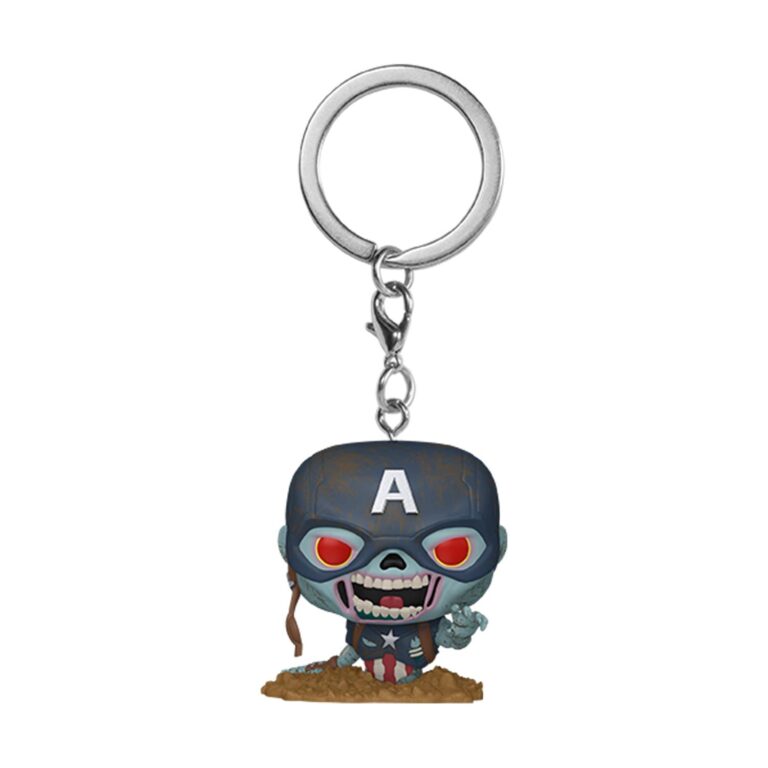 Funko Pocket Pop! Marvel Animation: Marvel Zombies - Zombie Captain America Bobble-Head Vinyl Figure Keychain
