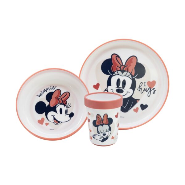 Stor Disney: Minnie Mouse Heart Full - Baby Non Slip 3 Pcs Bicolor Premium Set In Gift Box (10795)