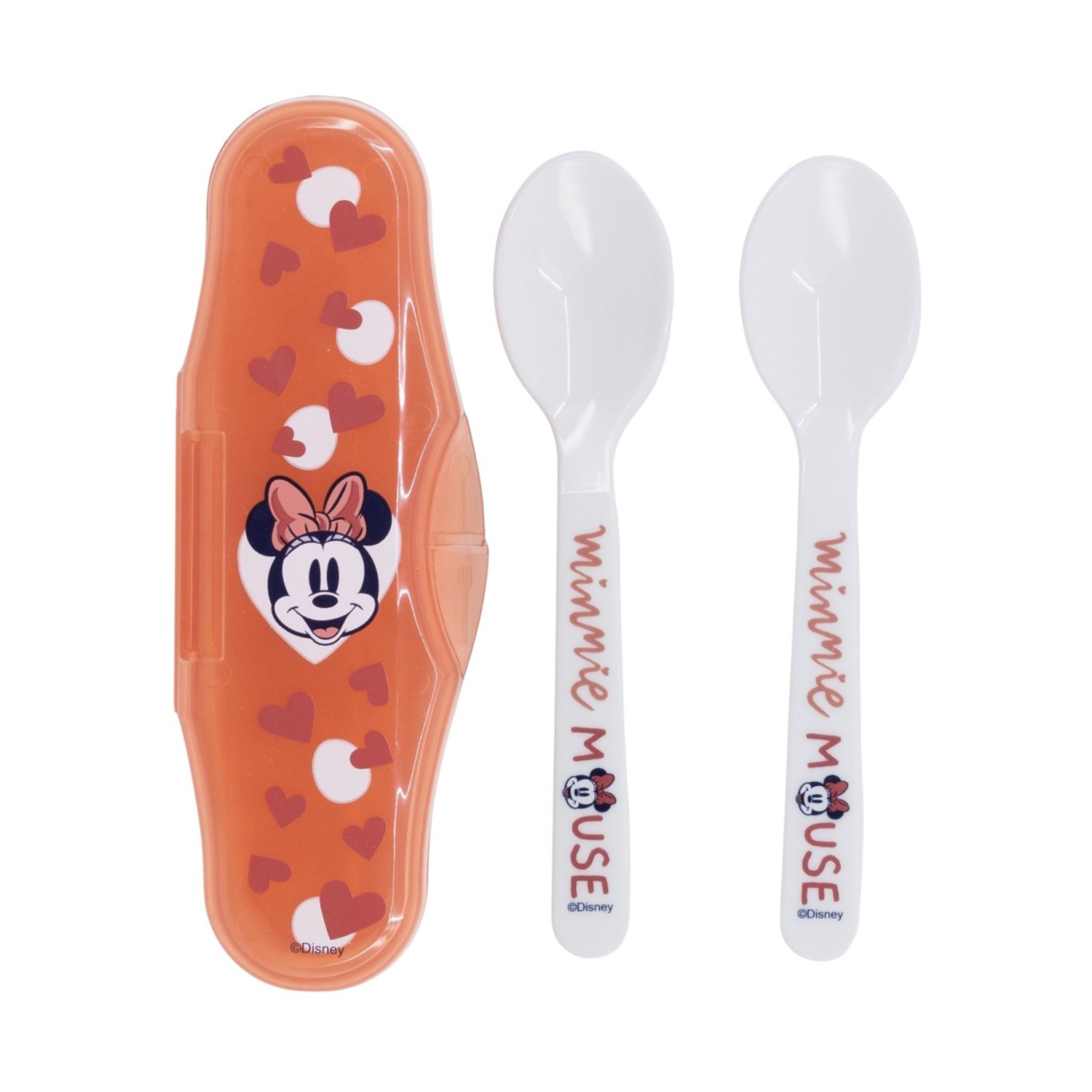 Stor Disney: Minnie Mouse Heart Full - Toddler 2 Pcs PP Traveling Spoons (10766)