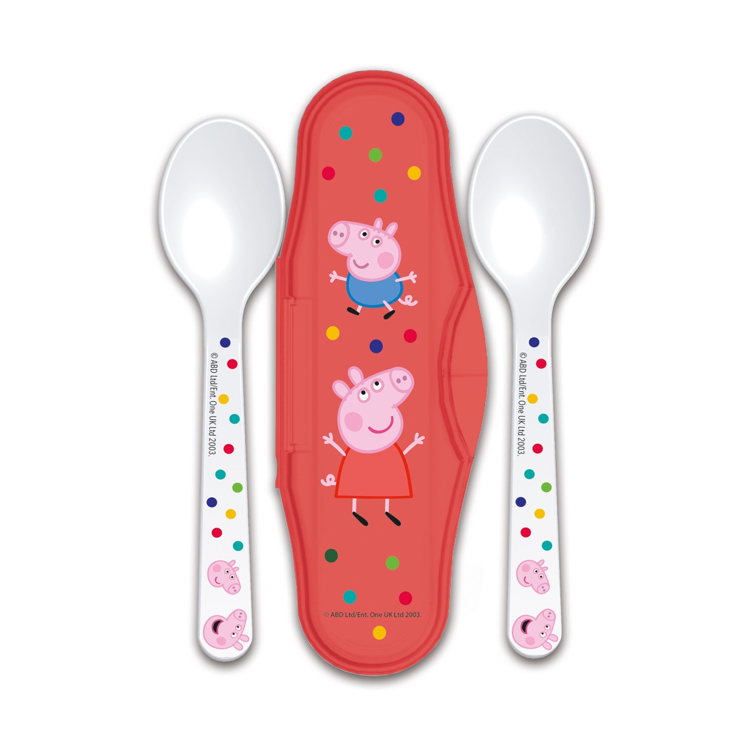 130820266a7d19032c28e.jpeg Stor: Peppa Pig Little One - Toddler 2 Pcs PP Traveling Spoons (13466)