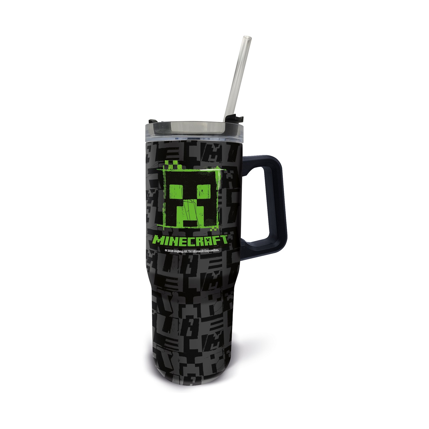 130820266a7d193879cb9.jpeg Stor: Minecraft Squared Pattern - Young Adult DW XL Insulated Stainless Steel Rambler Mug (75643)