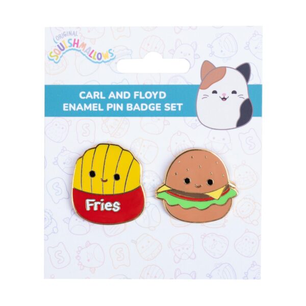 Fizz Squishmallows - Carl & Floyd Pin Badges x 2 CDU (350154)