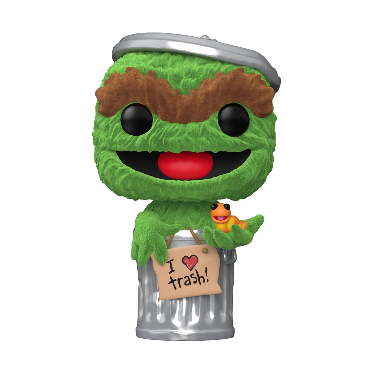 130820266a7d1e70b8722.jpeg Funko Pop! Television: 123 Sesame Street - Oscar the Grouch (Flocked) (Special Edition) #1793 Vinyl Figure