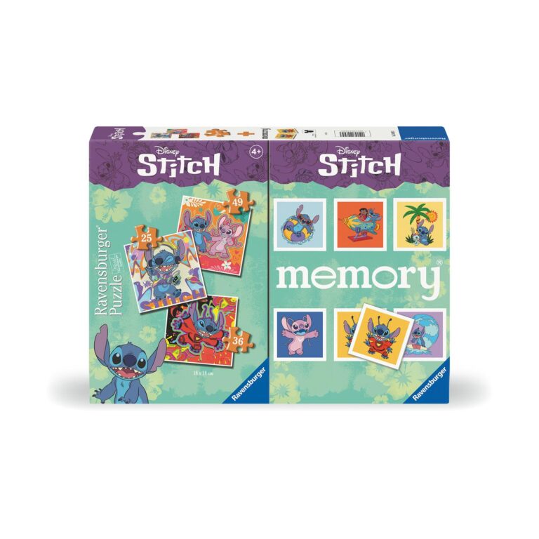 Ravensburger Memory + 3 Puzzle: Disney - Stitch (24695)