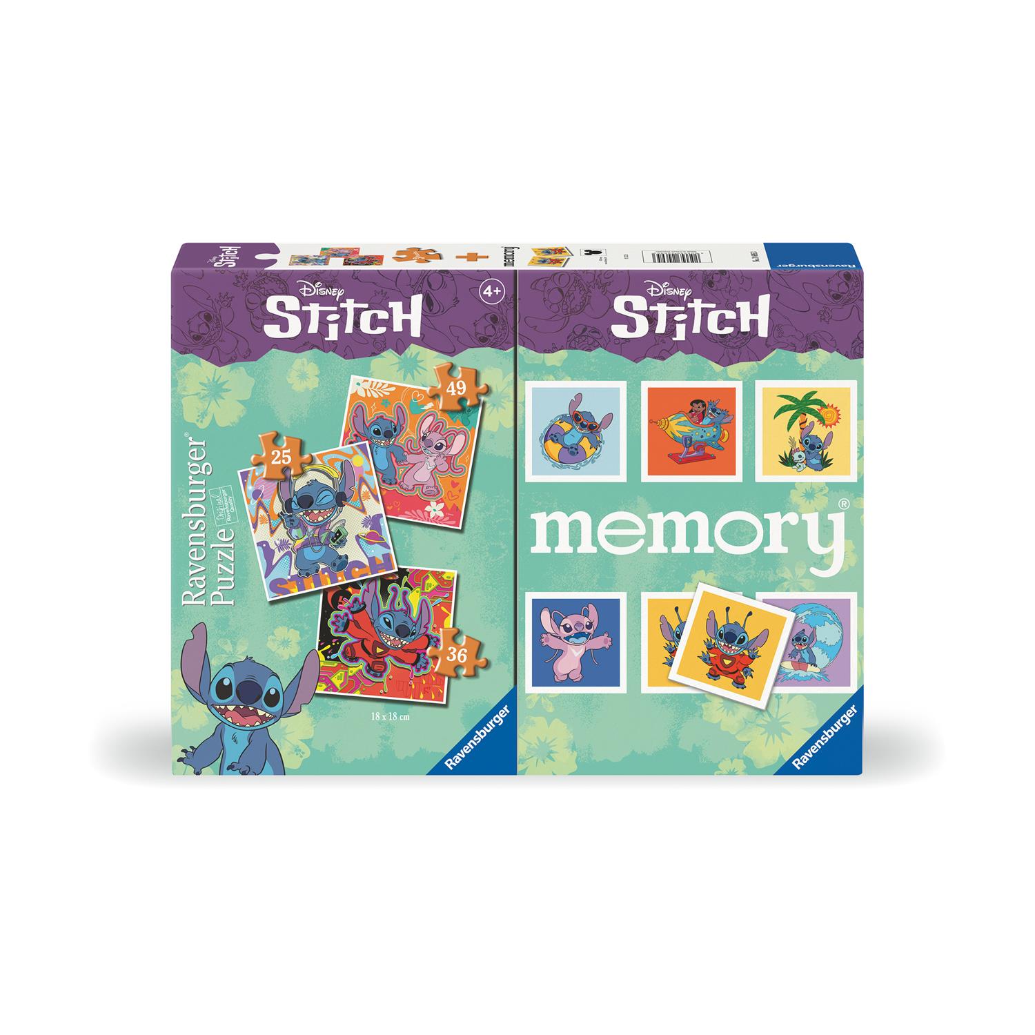 Ravensburger Memory + 3 Puzzle: Disney - Stitch (24695)