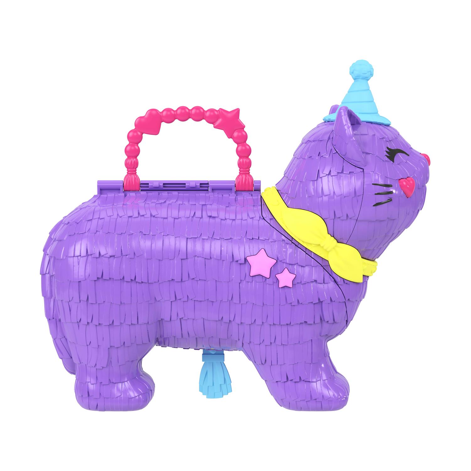 130820266a7d25151d18f.jpeg Mattel Polly Pocket: Mini Doll Celebration Kitty Playset (JFT90)