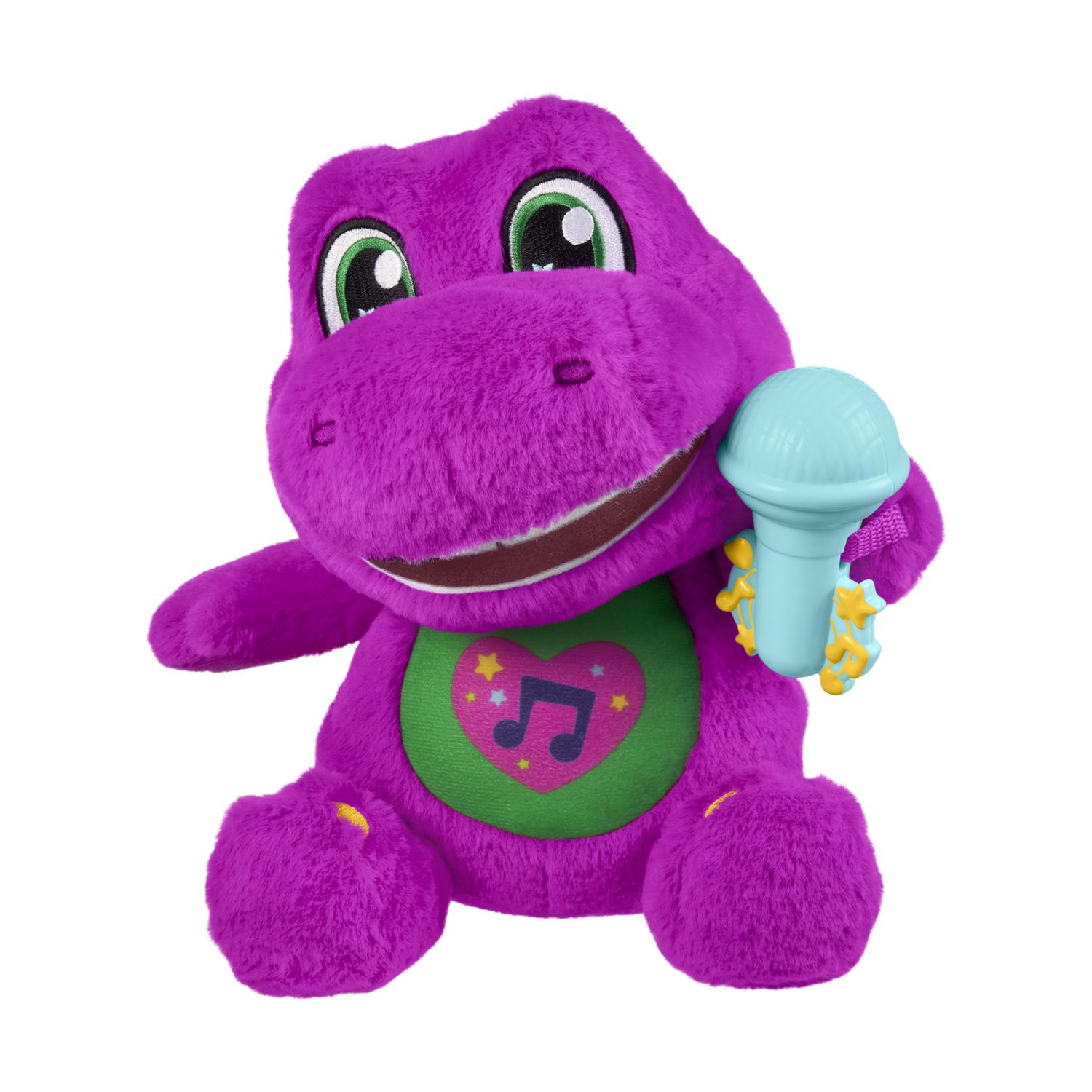 130820266a7d29ba08410.jpeg Mattel Barney's World: Sing-Along Barney - Plush Toy (English Language) (JGT51)