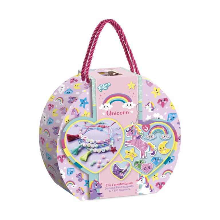Totum: Unicorn - 2 In 1 Creativity Set (Diamond Paint Magnets & A B C Bracelets) (TT072213)
