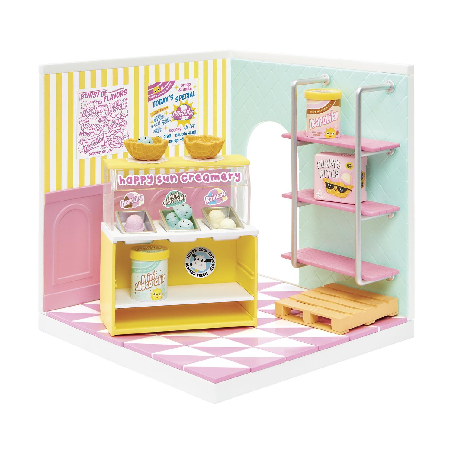 MGA Miniverse: Make it Mini Spaces Starter Pack - Ice Cream Playset (566212)