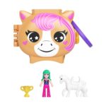 Mattel Polly Pocket Mini: Pet Connects - Horse Compact Playset (JCB20) – imagine 2