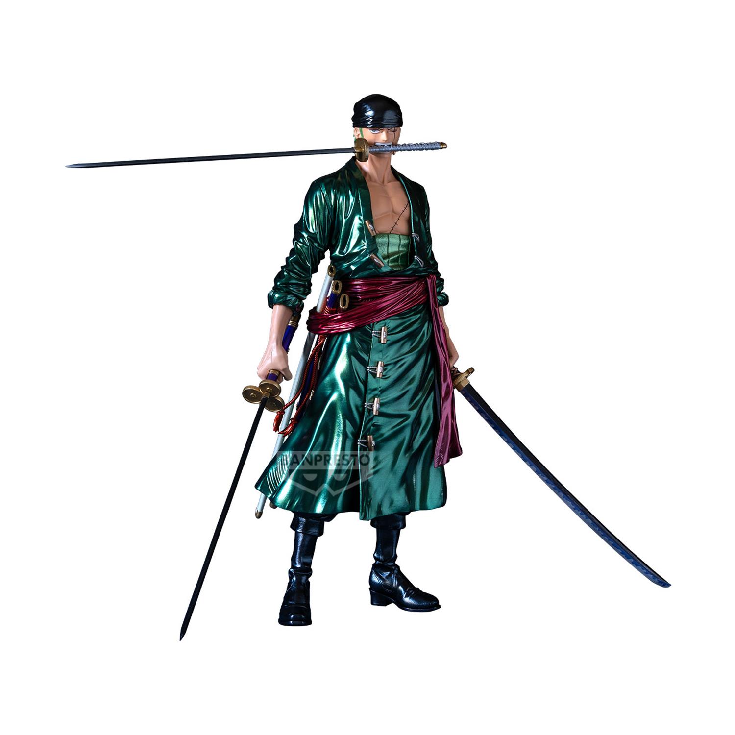 130820266a7d36c3ea71d.jpeg Banpresto Premium The Metallic: One Piece - Roronoa Zoro Statue (30cm) (69684)