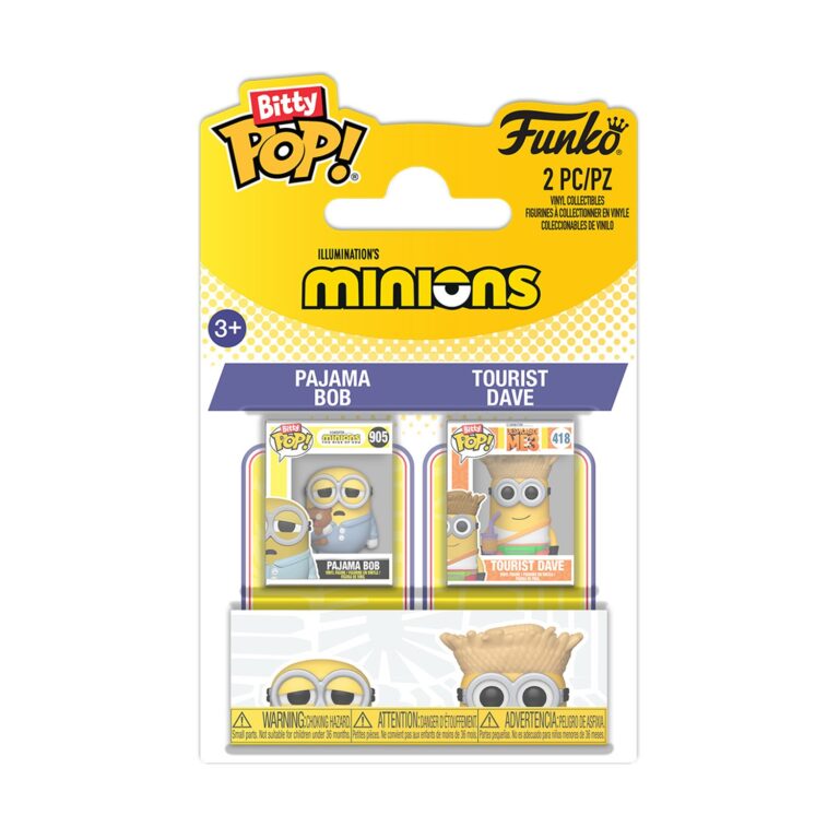 Funko Bitty Pop! 2-pack: Minions - Pajama Bob & Tourist Dave Vinyl Figures