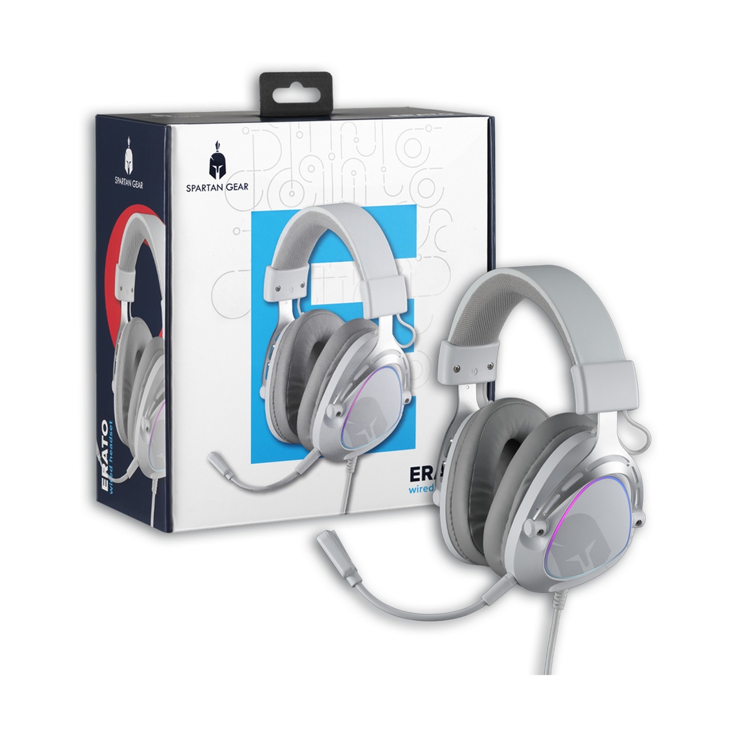 130820266a7d39d9a6924.jpeg Spartan Gear - Erato Wired Headset (compatible with PC, playstation 4, playstation 5, xboxone, xbox series x/s, switch, switch 2) (color: White)
