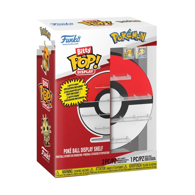 Funko Bitty Pop! Display: Pokemon - Poké Ball Display Shelf & Vinyl Figures