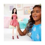 Mattel Barbie: Fashionista - Pink Leopard Print Dress Black Hair Doll #246 (JJN59) – imagine 2