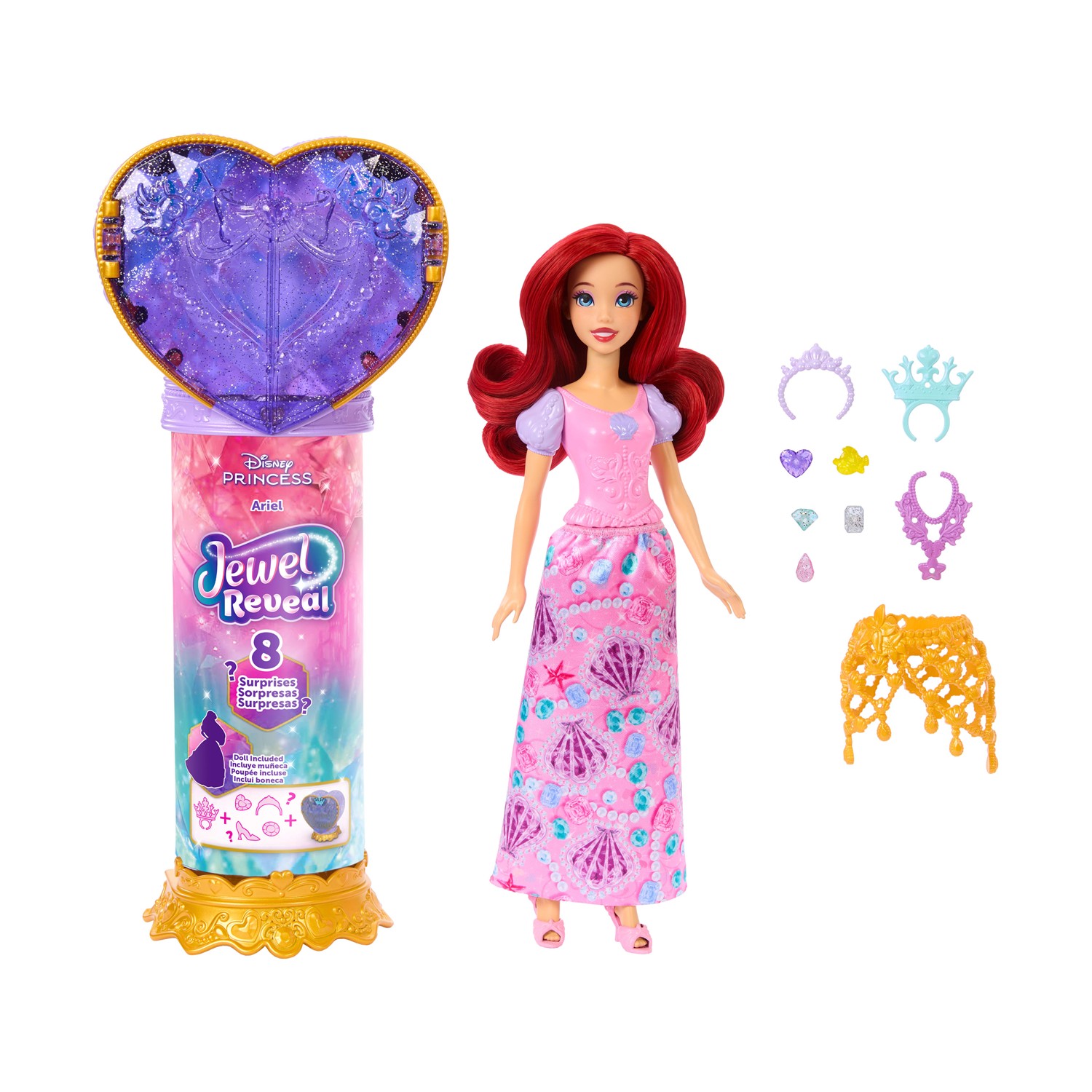130820266a7d45507e6e4.jpeg Mattel Disney Princess: Jewel Reveal - Ariel Doll (JHL49)