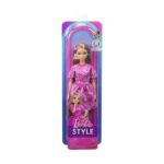 Mattel Barbie: Style - Barbie Fashionistas Doll with Blonde Hair, Wearing Pink Paisley Skirt & Pink Paisley Shirt #249 (JJN62) – imagine 2