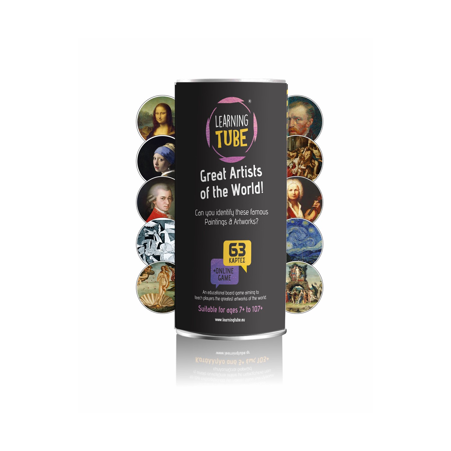 130820266a7d4a55ea707.jpeg K-Toyz Learning Tubes: Great Artists of the World (English Language) (LT-016)