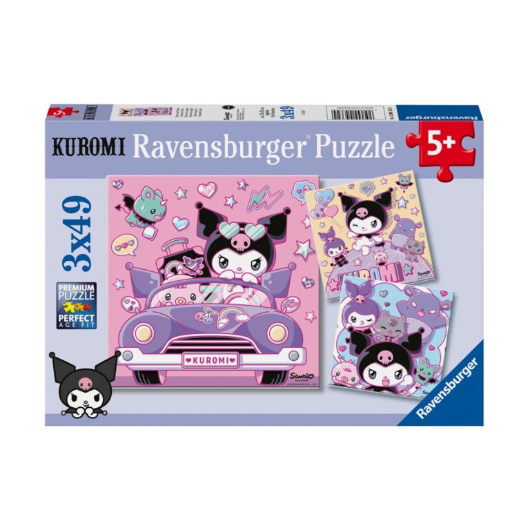 Ravensburger Puzzle: Kuromi - Kuromi on Tour (3x49pcs) (12004332)