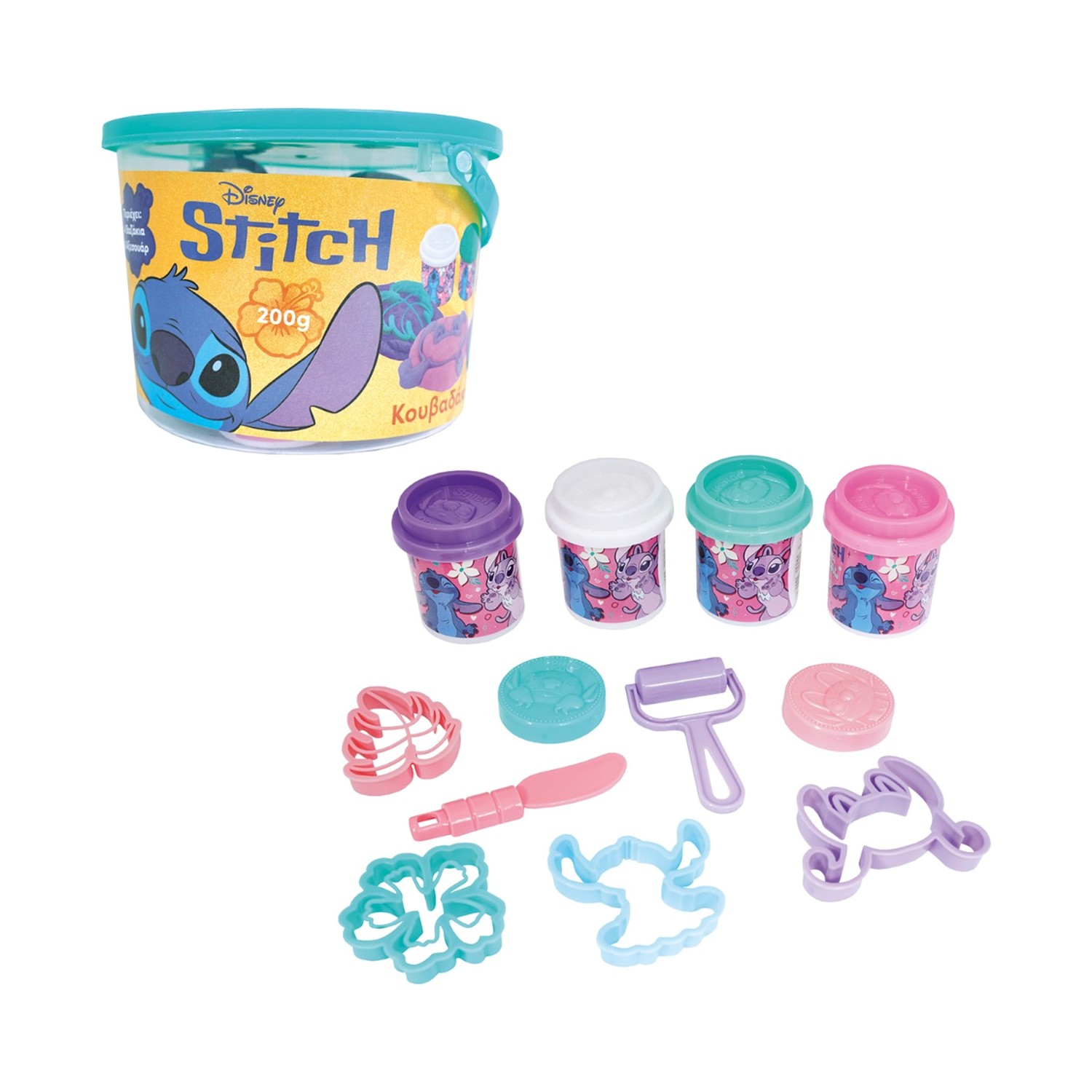 130820266a7d51be6618b.jpeg AS HappiHobbi Disney: Plasticine bucket - Stitch (1045-03636)