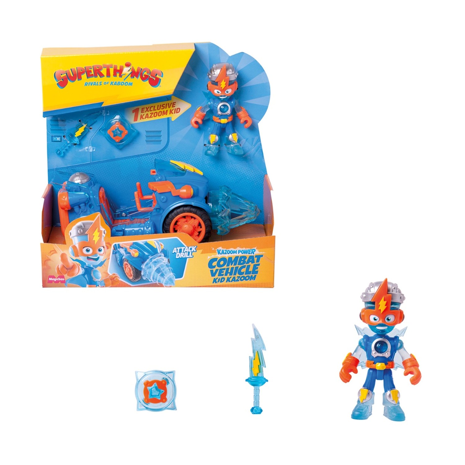130820266a7d52e215e17.jpeg AS Superthings: Rivals of Kaboom - Kazoom Power Kid Kazoom Combat Vehicle (1013-61609)