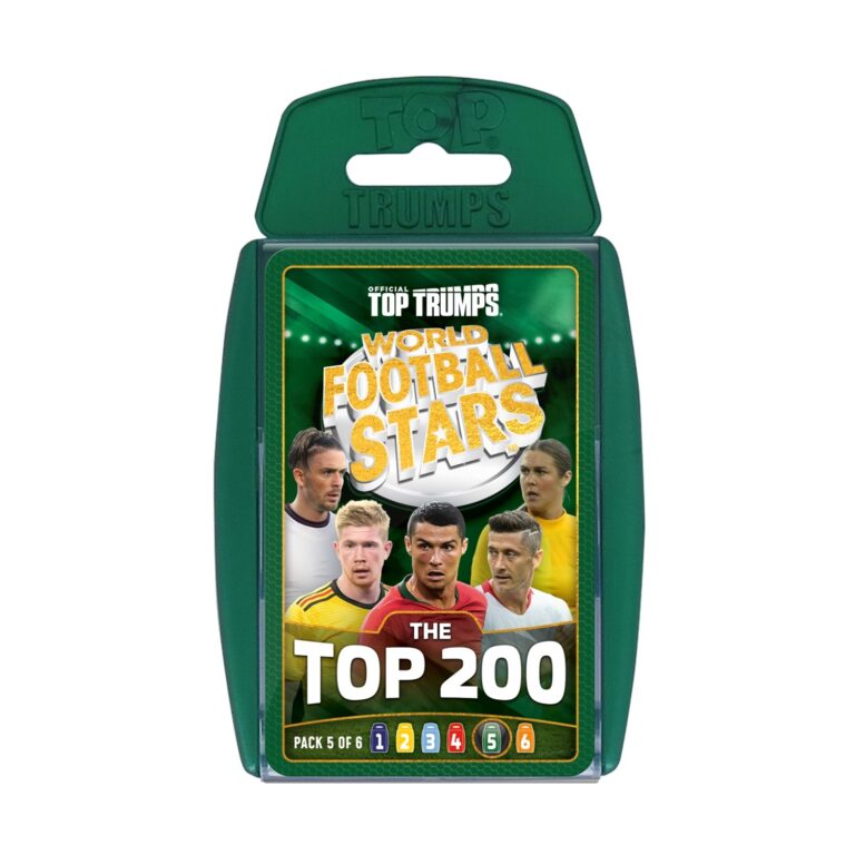Winning Moves: Top Trumps - World Football Stars 2024 The Top 200 Pack 5 - Card Game (WM04842-EN1)