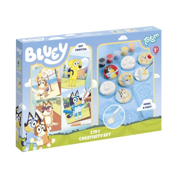 Totum Bluey: 2 In 1 Creativity Set - Model Paint & Dot Painting (TT290501)