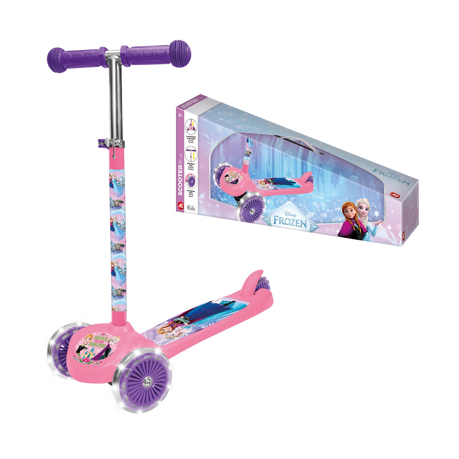 AS Outdoor: Scooter Plus - Frozen (Flashing Wheels) (5004-50276)
