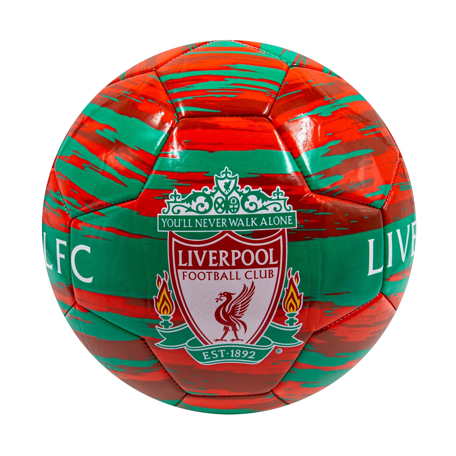 Liverpool FC Football Crest Red/Turqoise - Size 5 (124440)