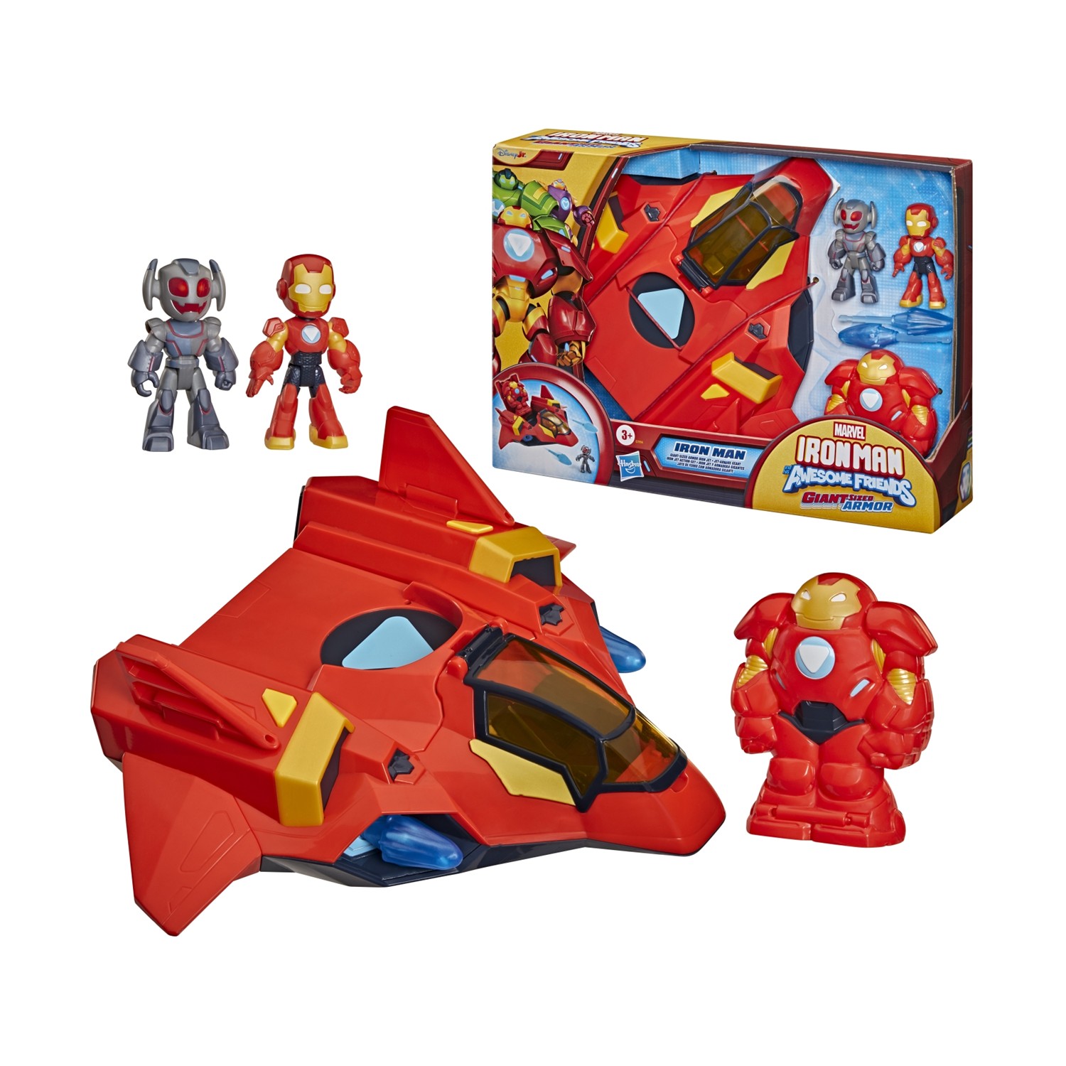 130820266a7d5cb2bd261.jpeg Hasbro Marvel: Iron Man & His Awesome Friends - Giant-Sized Armor Jet Playsets (G1994)