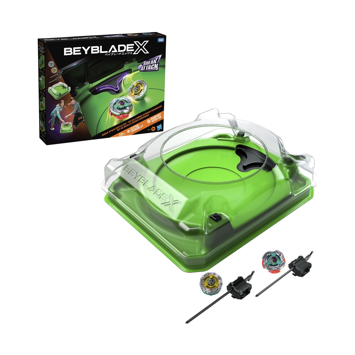 130820266a7d5cb4e457d.jpeg Hasbro BeyBlade BBX: Sneak Attack Battle Set - Cutter Shinobi LF(G1940)