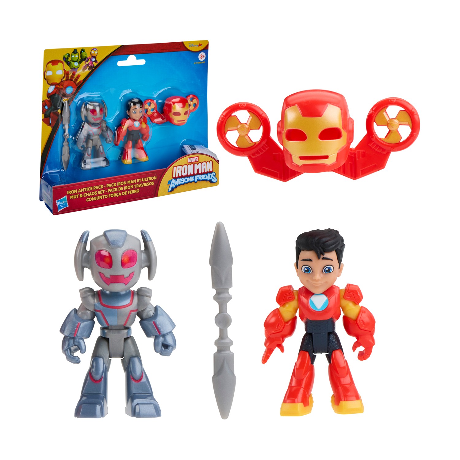 130820266a7d5d35802f3.jpeg Hasbro DisneyJr.: Marvel - Iron Man & His Awesome Friends - Iron Antics Pack (G3117)