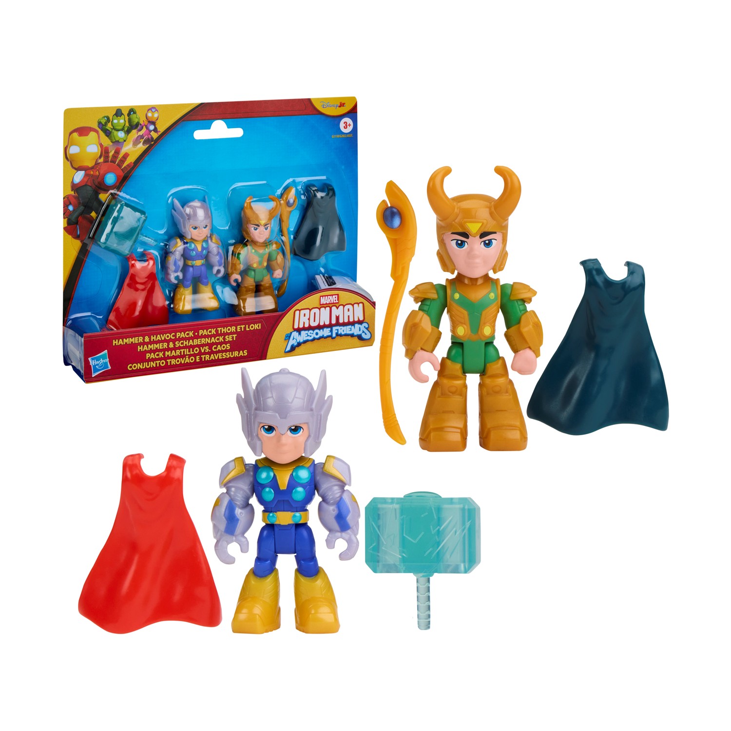 130820266a7d5d37721fb.jpeg Hasbro DisneyJr.: Marvel - Iron Man and His Awesome Friends - Hammer & Havoc Pack (G3118)