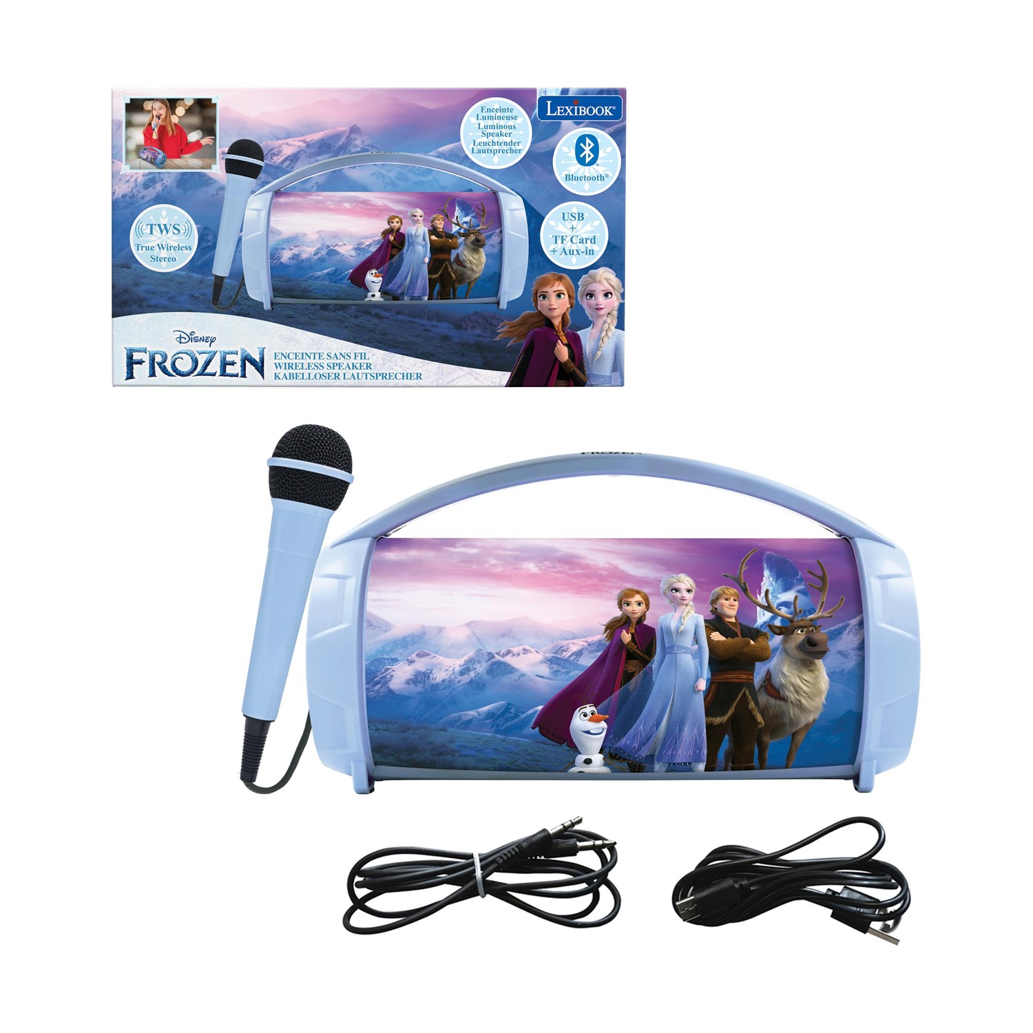 Lexibook: iParty - Frozen Wireless Speaker with Microphone (25.BTP585FZZ)