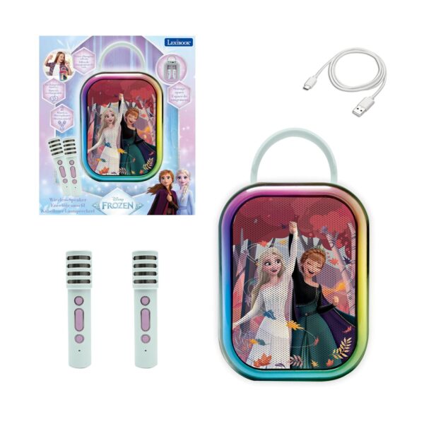 Lexibook: iParty - Frozen Wireless Speaker with 2 Wireless Microphones (25.BTC030FZ)