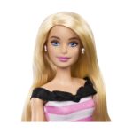 Mattel Barbie 65th Anniversary - Blonde Doll with Pink Striped Dress (HTH66) – imagine 2