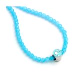 Carat Shop Barbie - Blue bead necklace with round Barbie - Bead Charm (BMN00005) – imagine 2