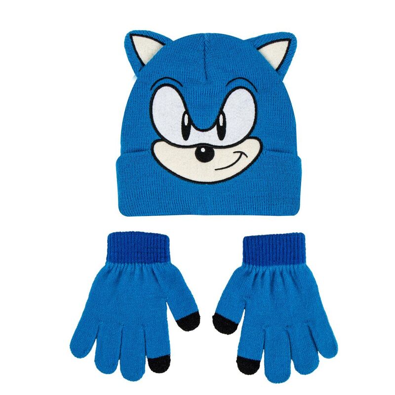 img_415661_678441272f9f096f097497149719640c_1 Sonic The Hedgehog hat and gloves set