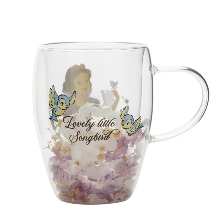 Disney Snow White floral decorative glass mug – imagine 2