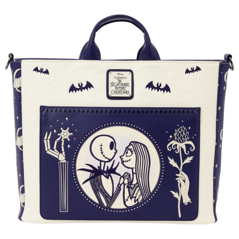 Loungefly Disney: The Nightmare Before Christmas - Jack Skellington & Sally Night Sky Convertible Backpack & Tote Bag (WDTB3488)