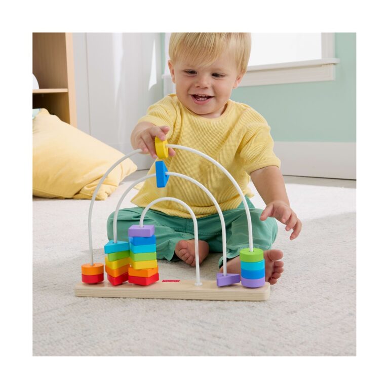 Fisher-Price - Wooden Rainbow Bead Bar (JFG15)